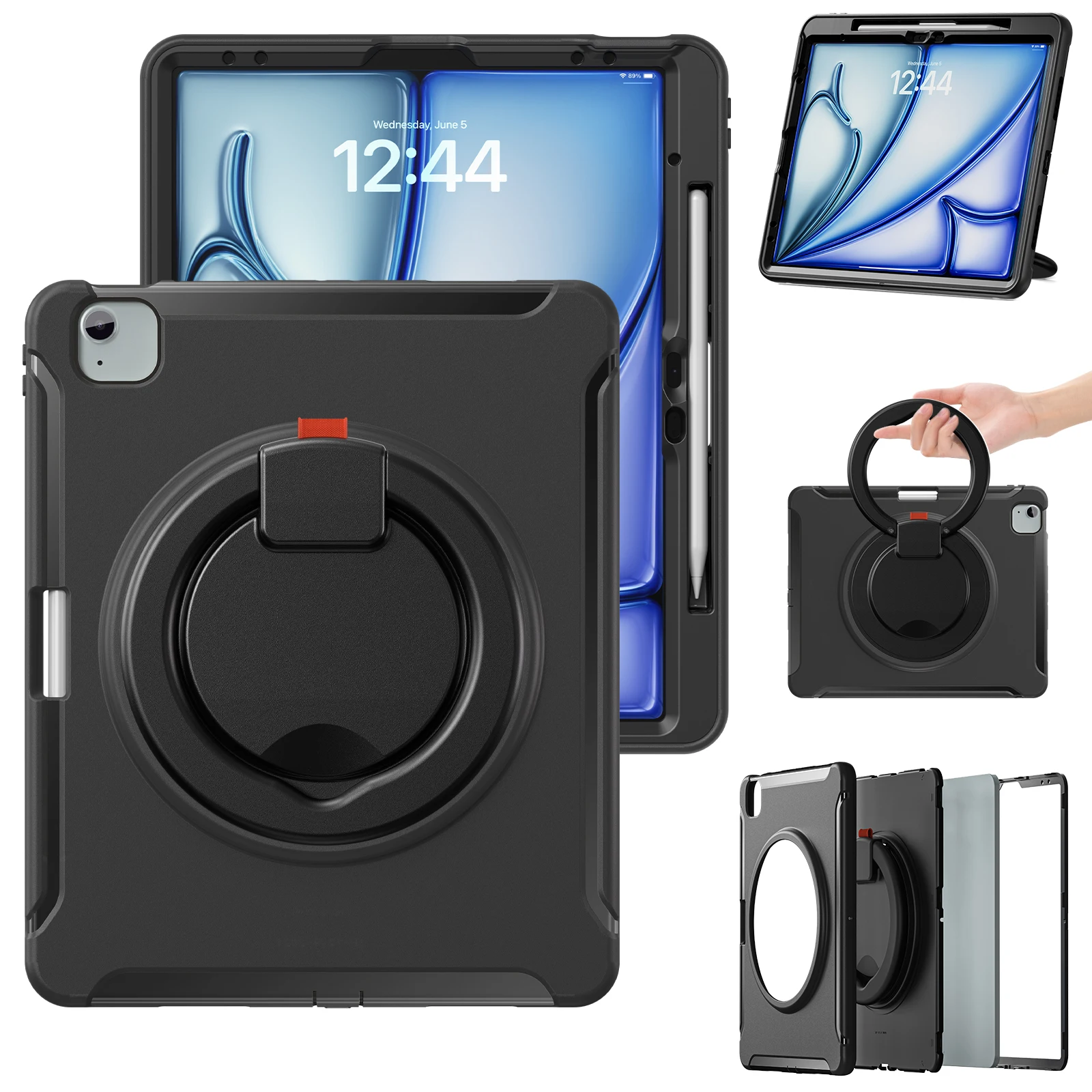 Kids Shockproof Tablet Protector Stand Case with Handgrip Cover