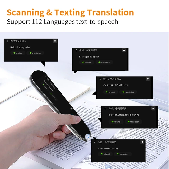 Stylo-traducteur intelligent et Portable de 116 langues, Scanner de texte  instantané, dispositif de traduction de lecture pour les voyages d'affaires  à l'étranger - AliExpress