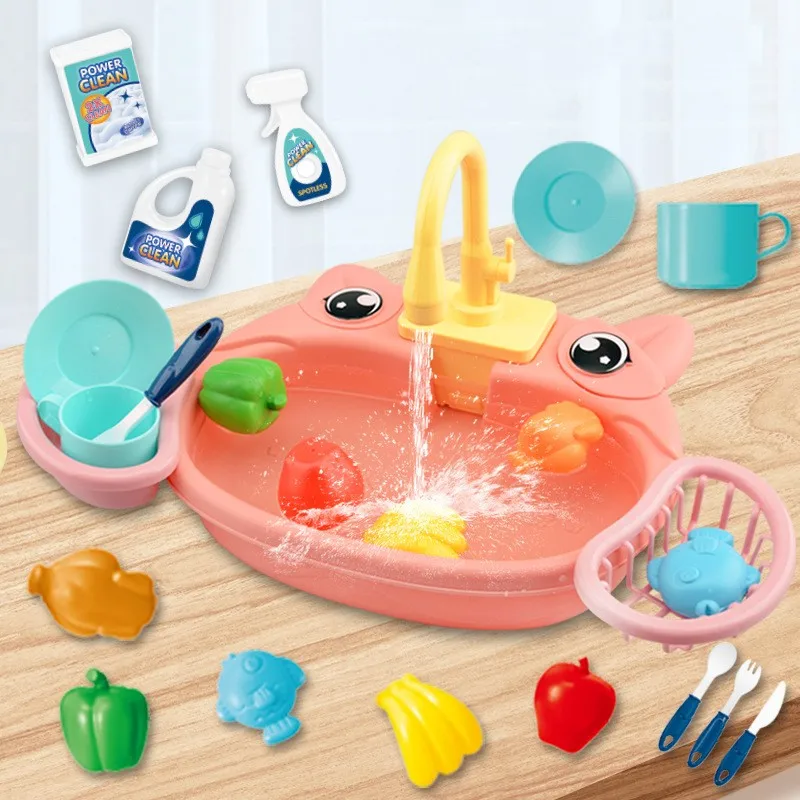 

Children Kitchen Toys Dish Washing Sink Pretend Play Educational Play Simulated Dishwasher Toy set Role Playing Toys
