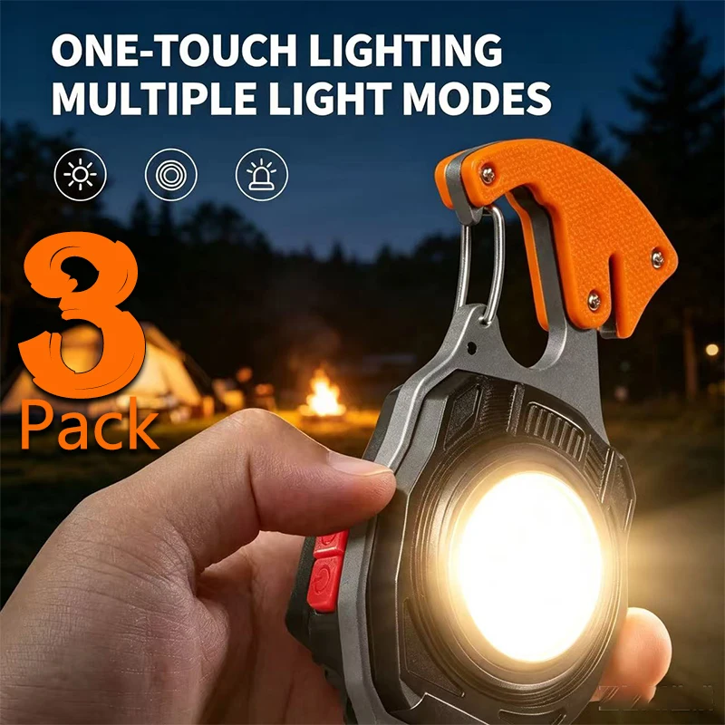 Rechargeable High Lumen Flashlight Keychain for Camping and Emergencies
