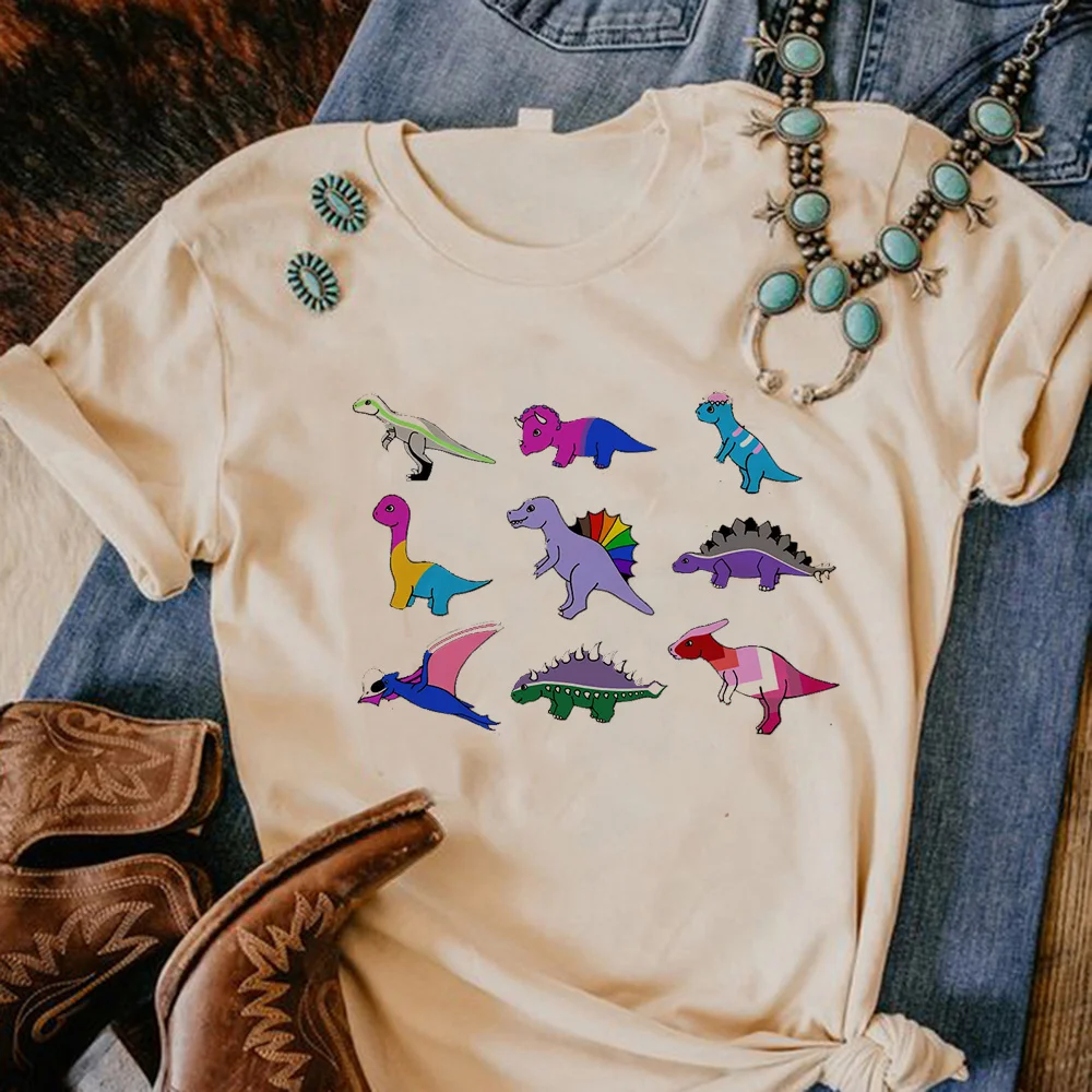 

Dinosaur t shirt women anime t shirt female Japanese clothing