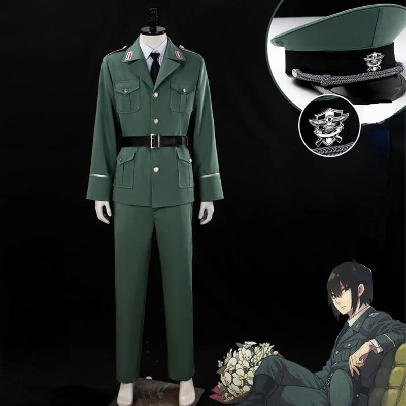 

Anime Spy X Family Yuri Briar Cosplay Costume Military Uniform Green Suit Jacket Pants Outfit Yor Briar Brother Men Halloween