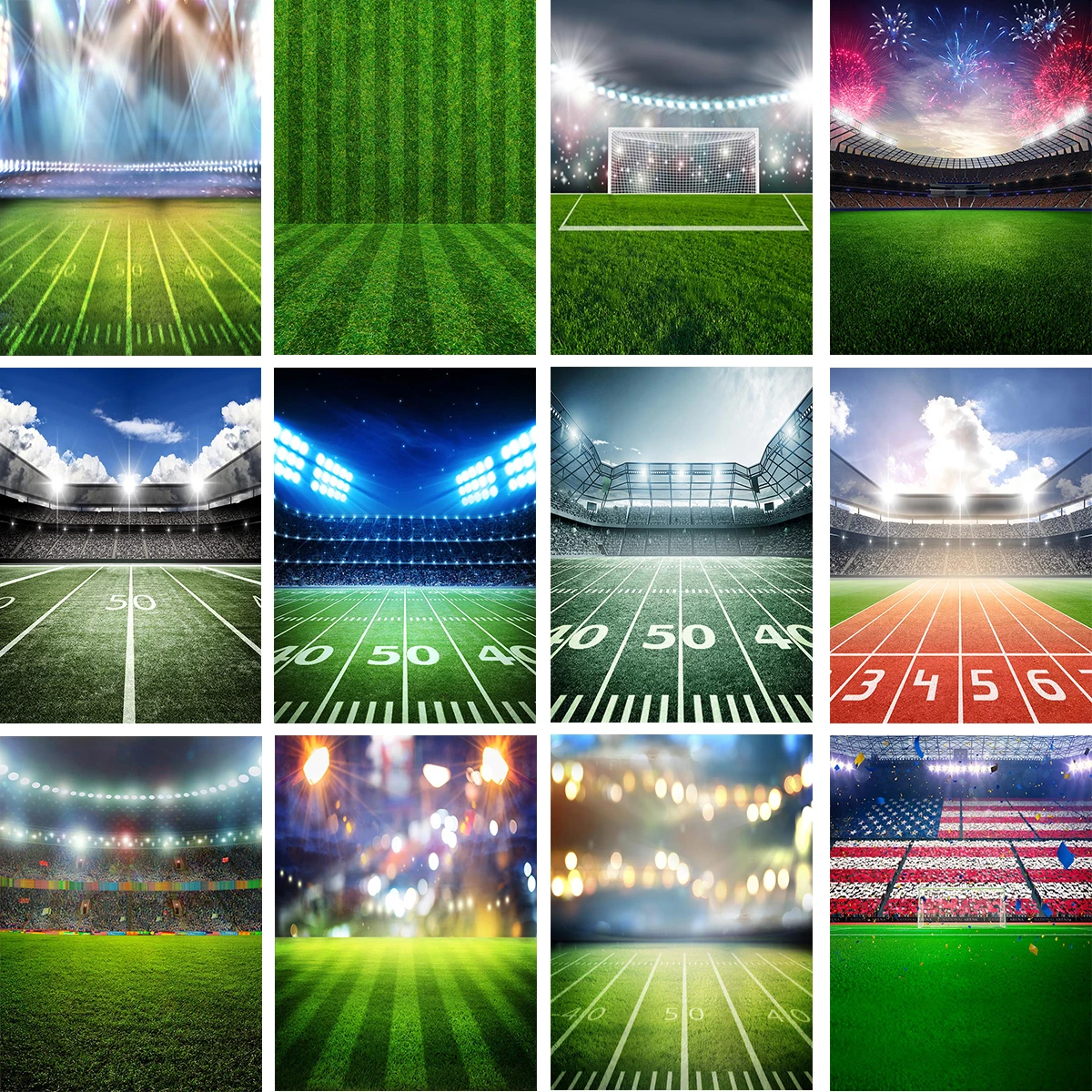 

Football Sport Backdrop Boy Birthday Party Banner Soccer Athletic Field Kid Baby Adult Portrait Photography Background