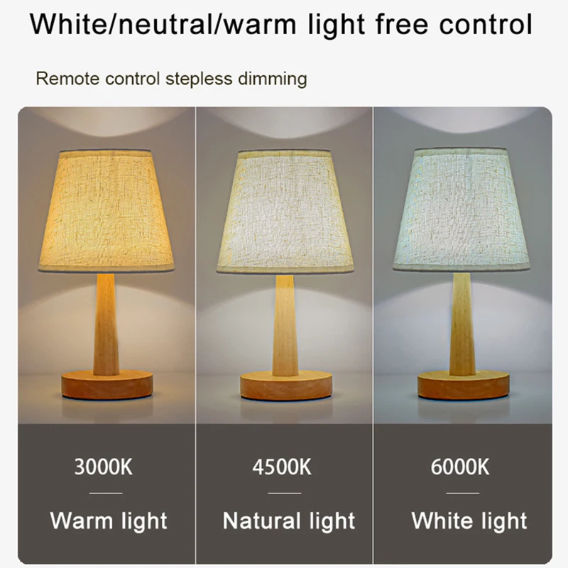 LED Table Lamp Interior Lighting Fixture For Living Bedroom Bedside Night Desktop Decoration Retro Japanese Style Desk Lights 4