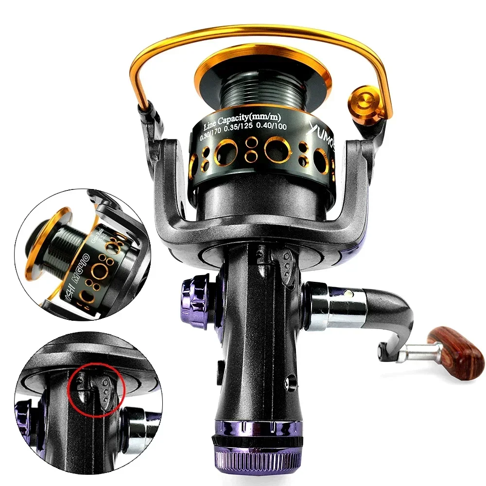3000-6000 Fishing Reels Double Brake System Super Strong Max Drag 10kg Fishing Feeder Spinning Reel 10+1BB Jigging Fishing Tool 4