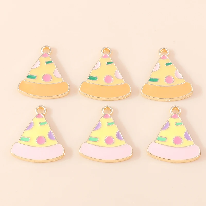 Duarte 20 Teile/los Nette Lebensmittel Charms Emaille Pizza Hamburger Charms Anhänger für Schmuck Machen Halsketten Ohrringe DIY Handwerk Versorgung – Detail 10