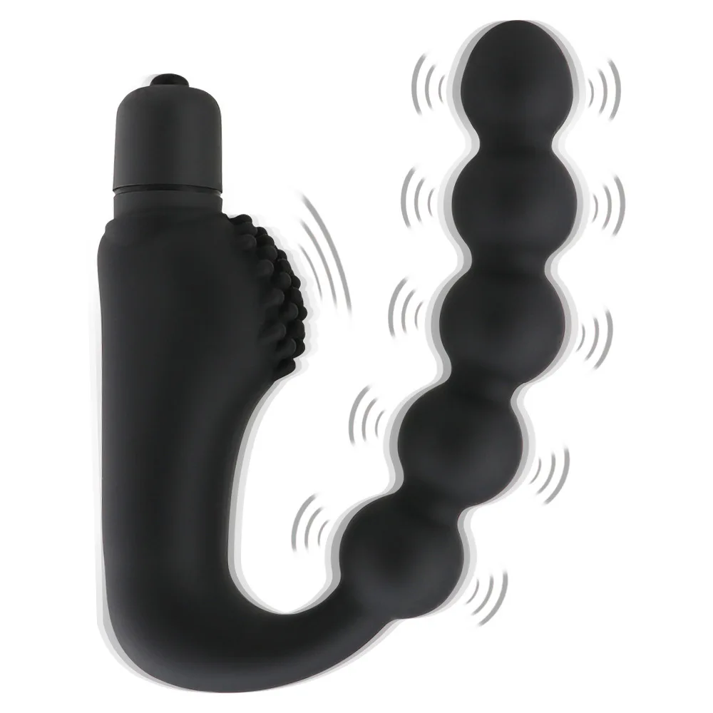 Anal Plug Vibrator Granular prostate massager waterproof 10 speed stimulation buttocks silicone adult female male sex toy