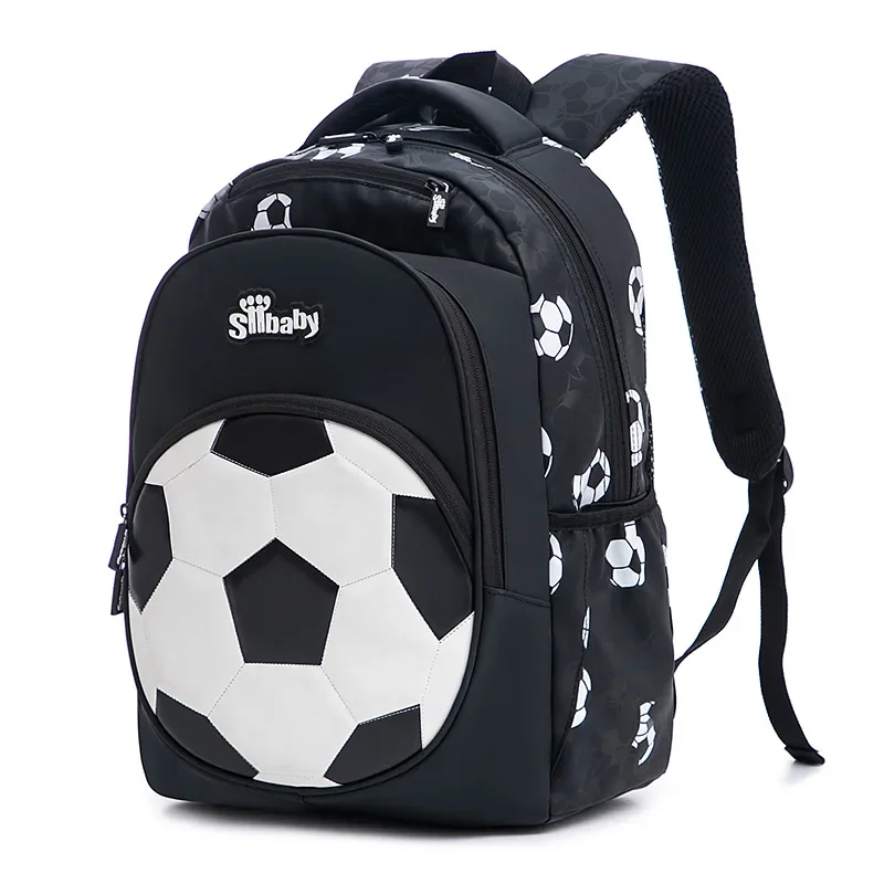 New 3D Cute Orthopedic School Bag For Boys Cartoon Football Backpack Kids Children High Capacity Waterproof 1-3 Grade Schoolbag 2