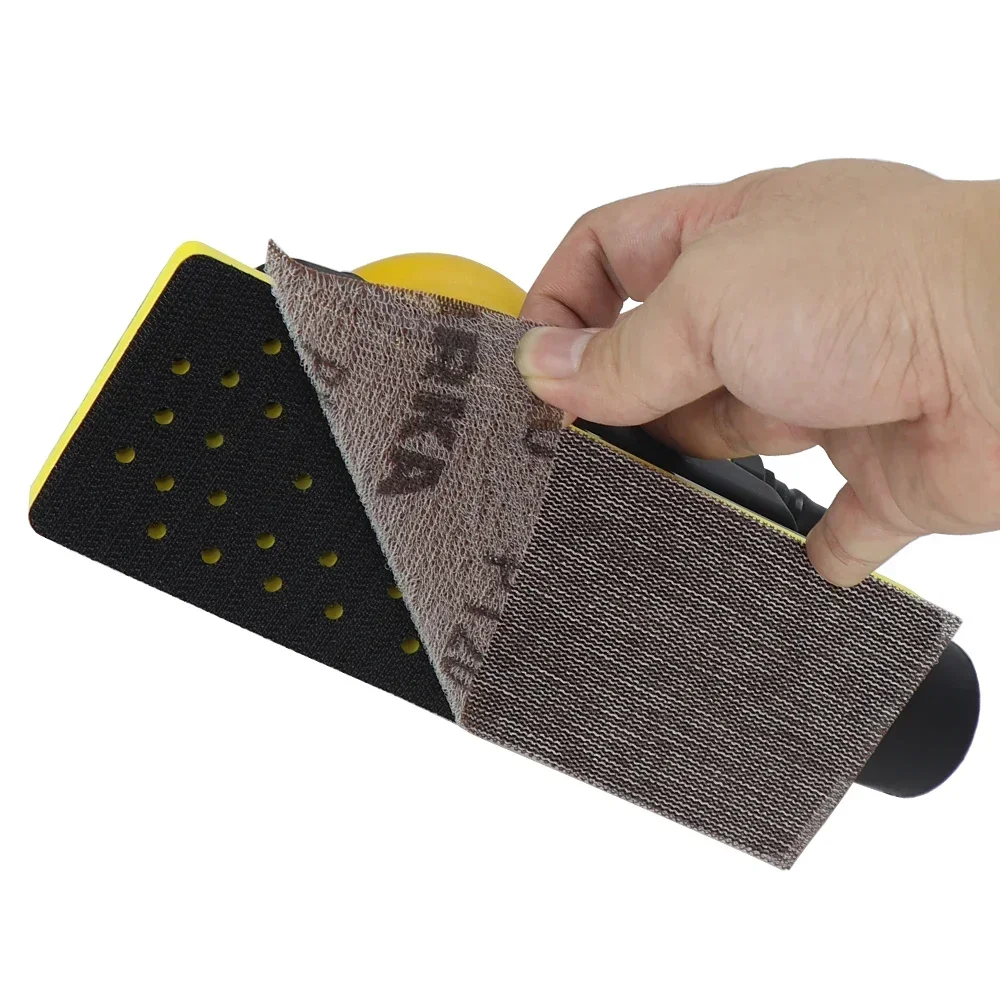 HIFESON 98A 70x198mm Air Sander Pneumatic Orbital Sander Polishing Vacuum Rectangular Sanding Machine For Metal Car Polishing 4