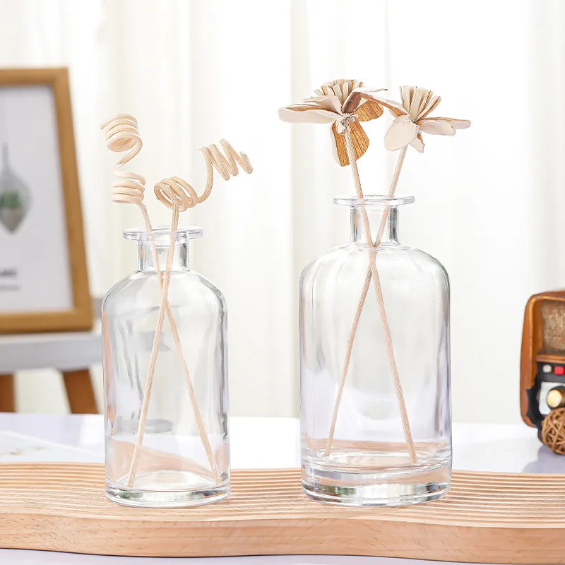 Large Capacity Fragrance Diffuser Bottle Glass Container Flameless Rattan Fragrance Extending Essential Oil Empty Bottle Gifts