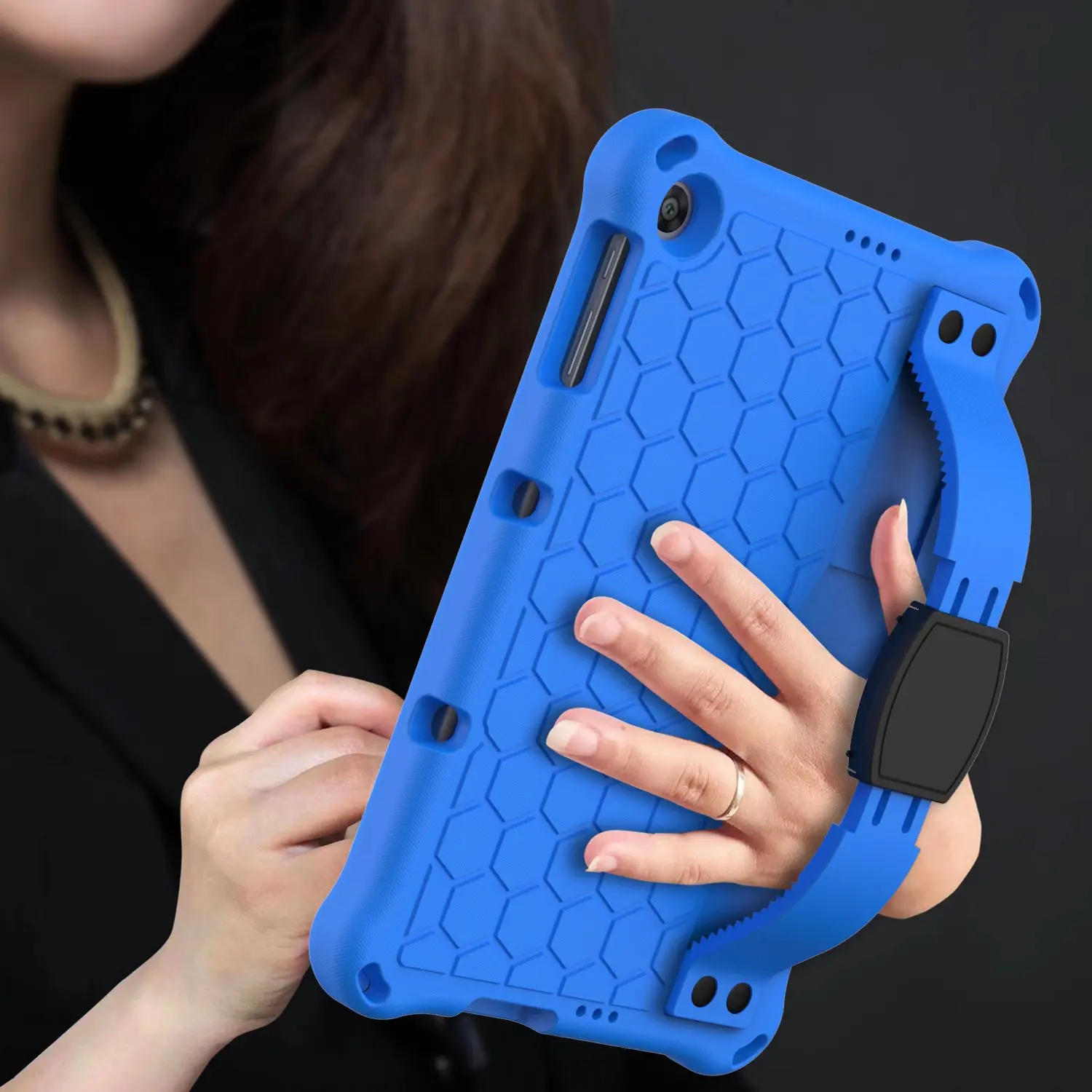 GMUJIAO Custodia Compatibile con Honor Pad X8 10.1 inch 10.1 inch,Custodia per Telefono in Pelle PU Ultrasottile con Funzione di Supporto con Tre Supporti Pieghevoli-Grandi Occhi