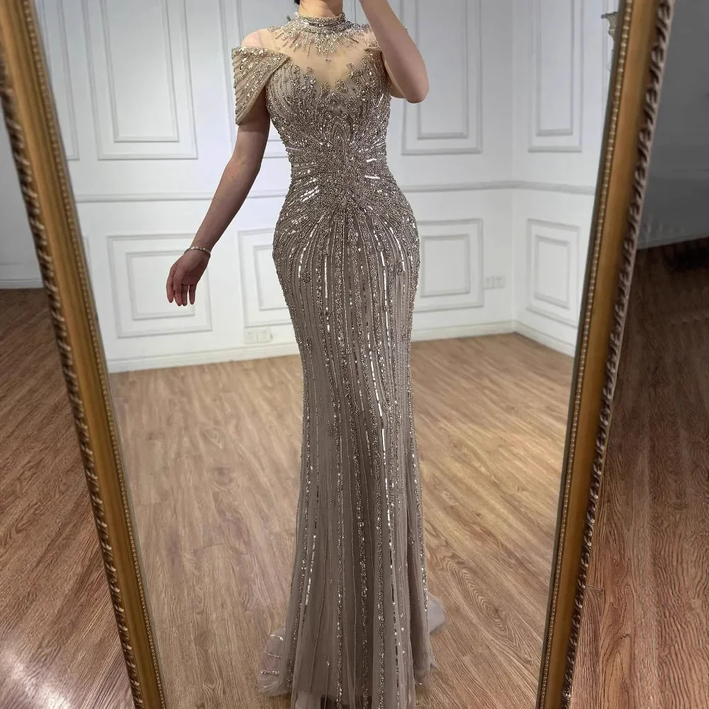 Luxury Caramel Beaded High Neck Mermaid Evening Dress for Formal Occasion Serene Hill 2025 Customized BLA73082 - AliExpress 320 Luxury Caramel Beaded High Neck Mermaid Evening Dress for Formal Occasion Serene Hill 2025 Customized BLA73082 - AliExpress 320