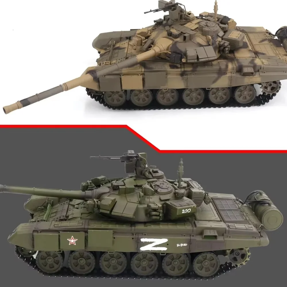 Henglong Remote Controlled Tank T90 Main Battle Rc Tracked Launcher Smoke Simulation Model Off-Road Tank Kid'S Outdoor Toy Gift 2