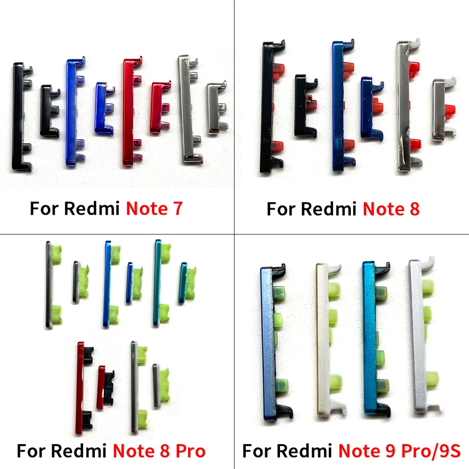 Kit Tasti Laterali Per Xiaomi Redmi Note 7 / Note 7 Pro - Pulsanti Accensione E Volume (Blu)