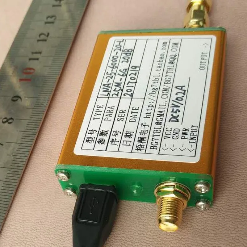 

Simple Spectrum Amplifier, LNA, 25M-6G 20DB 5V Power Supply To Improve Input Sensitivity