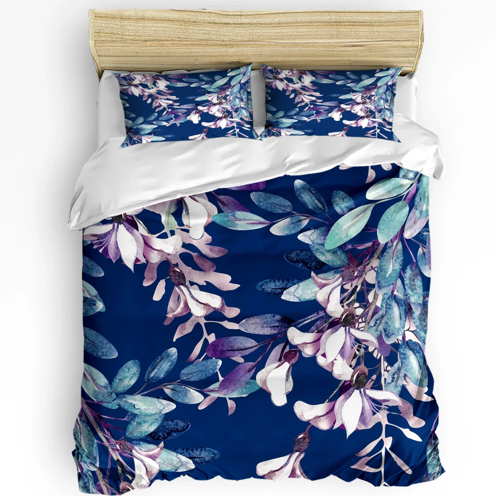 

Leaves Jungle Branches Flowers 3pcs Bedding Set For Bedroom Double Bed Home Textile Duvet Cover Quilt Cover Pillowcase