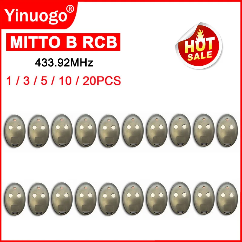 MITTO 2 4 B RCB 02 04 RCB02 RCB04 MITO2A MITO4A TRC1 TRC2 TRC3 차고 문짝 리모컨 433.92MHz 롤링 코드 송신기