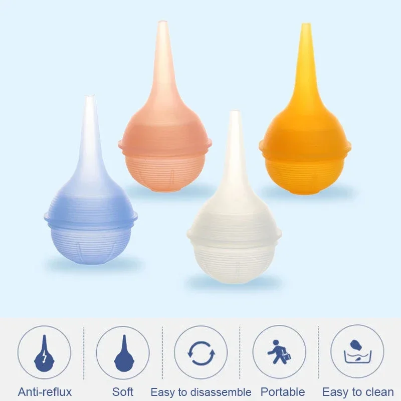 Baby Nasal Aspirator Nose Aspirator Vacuum Suction Kit Nose Cleaner with Soft Silicone Nozzle Hand Squeeze Snot Remover