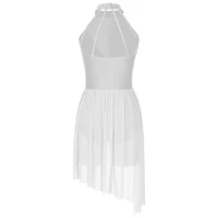 Womens Applique Figure Skating Dress Modern Lyrical Ballet Dance Leotard Tutu Shiny Rhinestone Gymnastic Performance Dancewear - Image 5