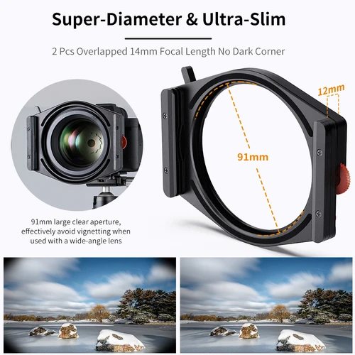 K & F CONCEPT-스퀘어 필터 홀더 시스템 프로 키트, 카메라 렌즈 dslr용 다중 코팅 중립 밀도 ND8 ND64 ND1000 CPL 필터 세트 3