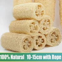 1pcs Natural Bath Loofah Exfoliating Body Sponge with Rope Loofah Scrubber for Skin Care Spa Shower Body Bath Brush Wholesale 1