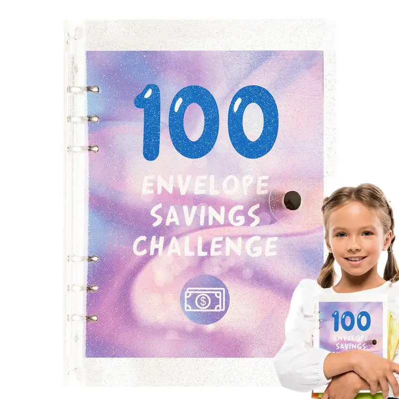 

100 конверт, задача, многоразовый планировщик финансов, Бюджетный трекер, бюджетная книга с листьями, водонепроницаемый портативный органайзер для сбережения долга
