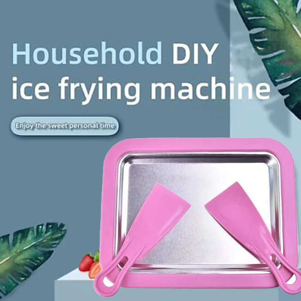 

Ice Cream Maker Yogurt Frozen Pan Mini Fried Yogurts Machine Rolled Ice Cream Maker Stainless Steel Fried Ice Tray