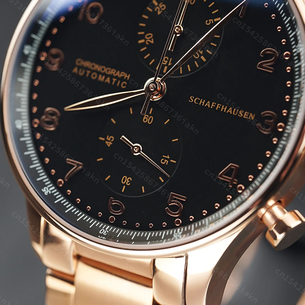 2022 Fashion New Men's Automatic Watch 44mm Sapphire Crystal Glass Stainless Steel Leather Strap Sports Leisure Waterproof