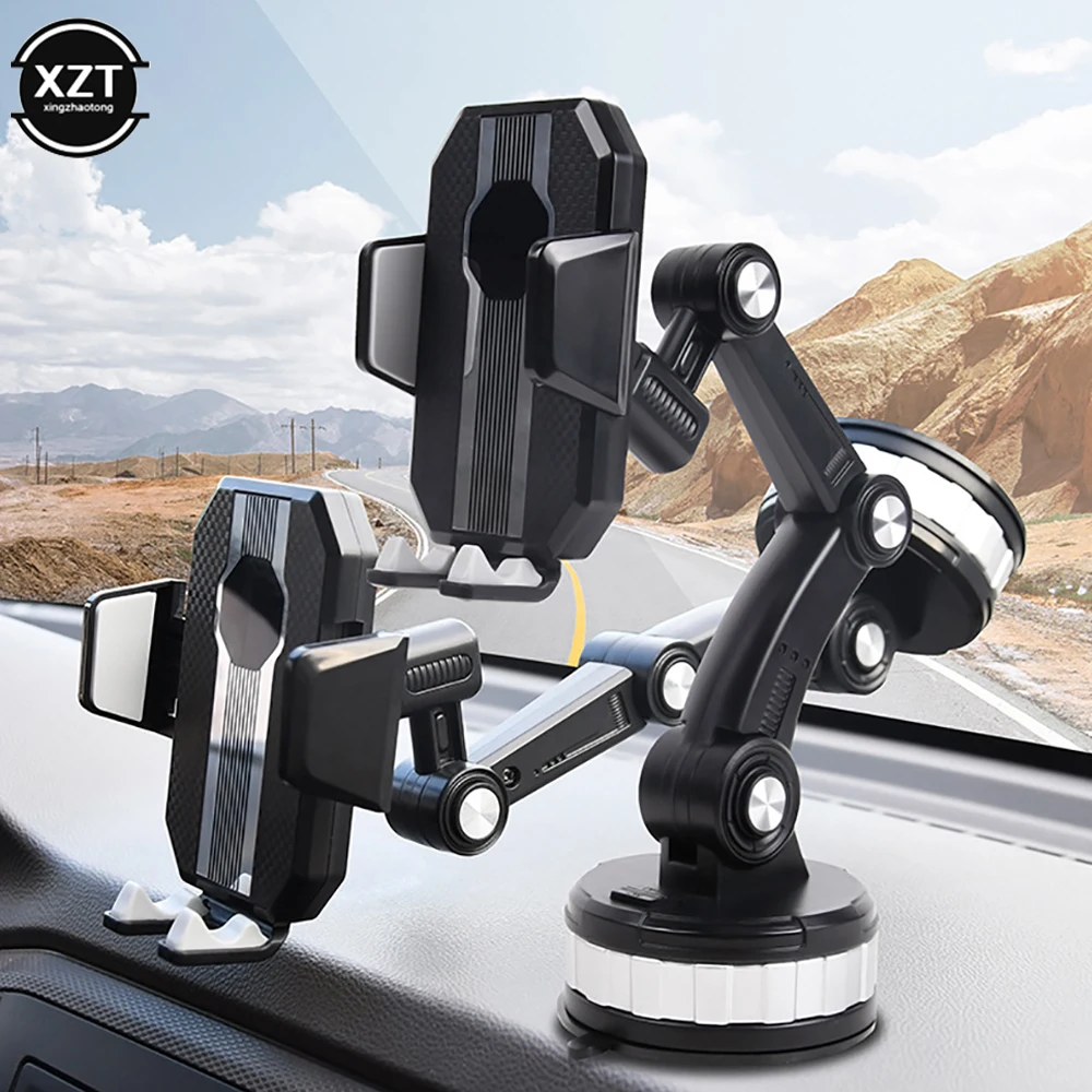 

Strong Suction Cup Car Phone Holder Center Console Smartphone Sucker Mount Universal Bracket Windscreen Adjustable Support