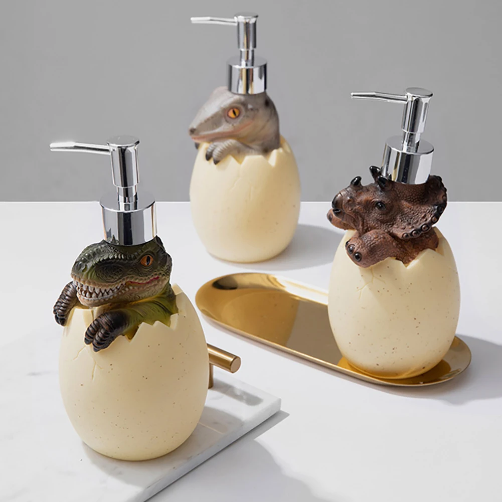 Cute Dinosaur Liquid Soap Dispensers Press Type Portable Shampoo Bottle Prevent Leakage Environmentally for Cosmetics Detergents