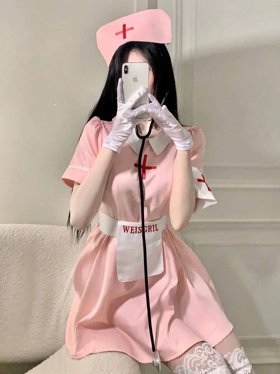 

Sexy Cosplay Nightclub Performance Wear Clothes Halloween plus Size Cute Uniform Suit Doctor Maid Nurse Uniform