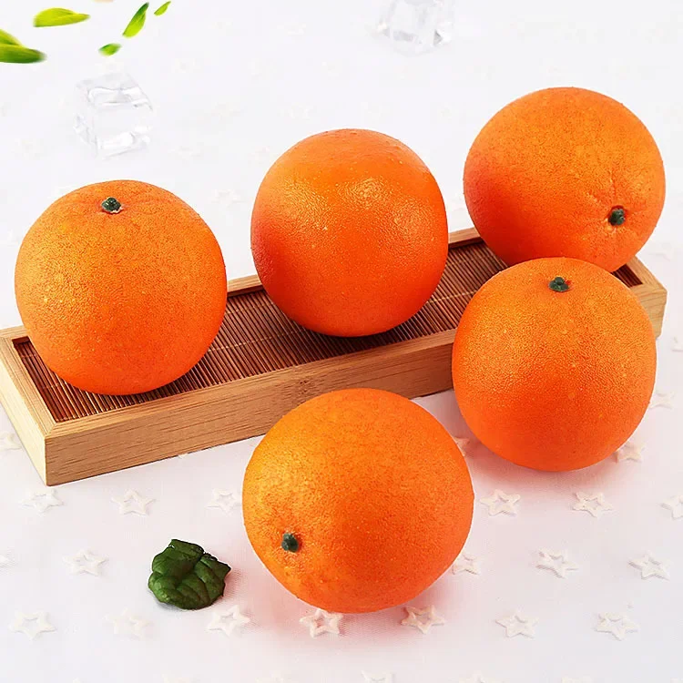 Artificial Orange DIY Artificial Fruits Kindergarten Plastic Fake Fruit For Christmas Home Wedding Photography Decoration 5Pcs