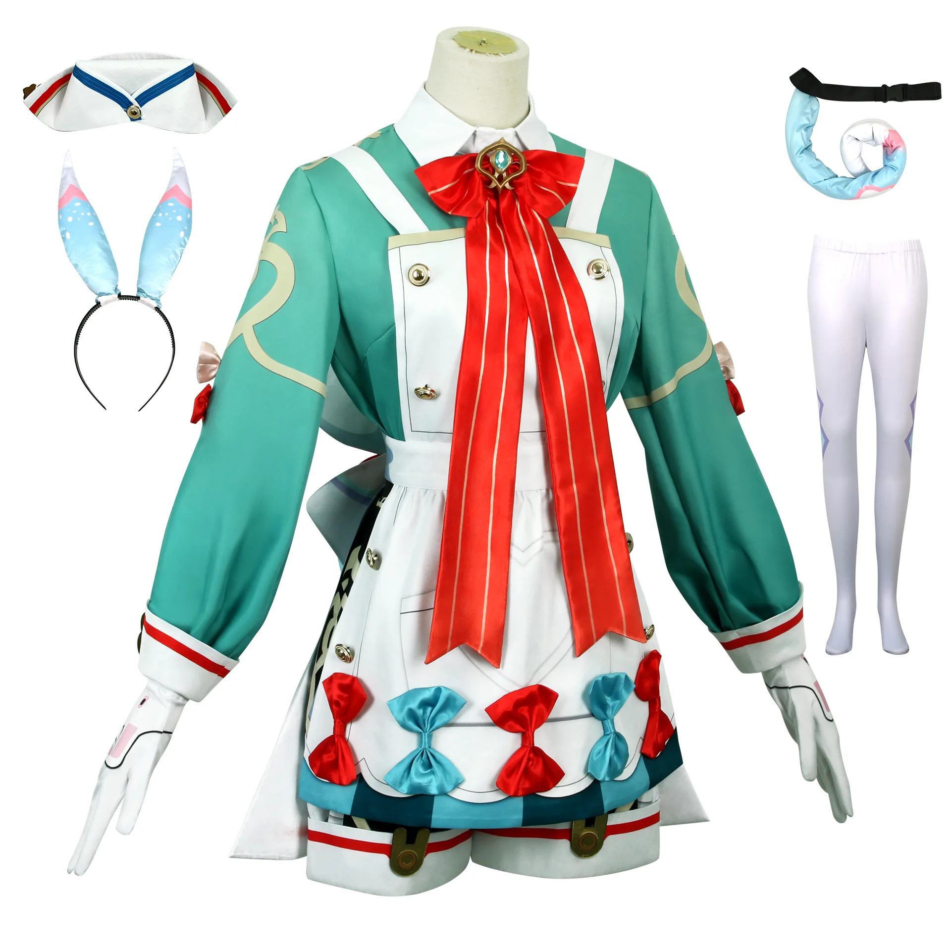 

New Genshin Impact Sigewinne Melusine Cosplay Costume Wig Cute Girl Lolita Dress Genshin Cosplay Halloween Party Girl's Outfit