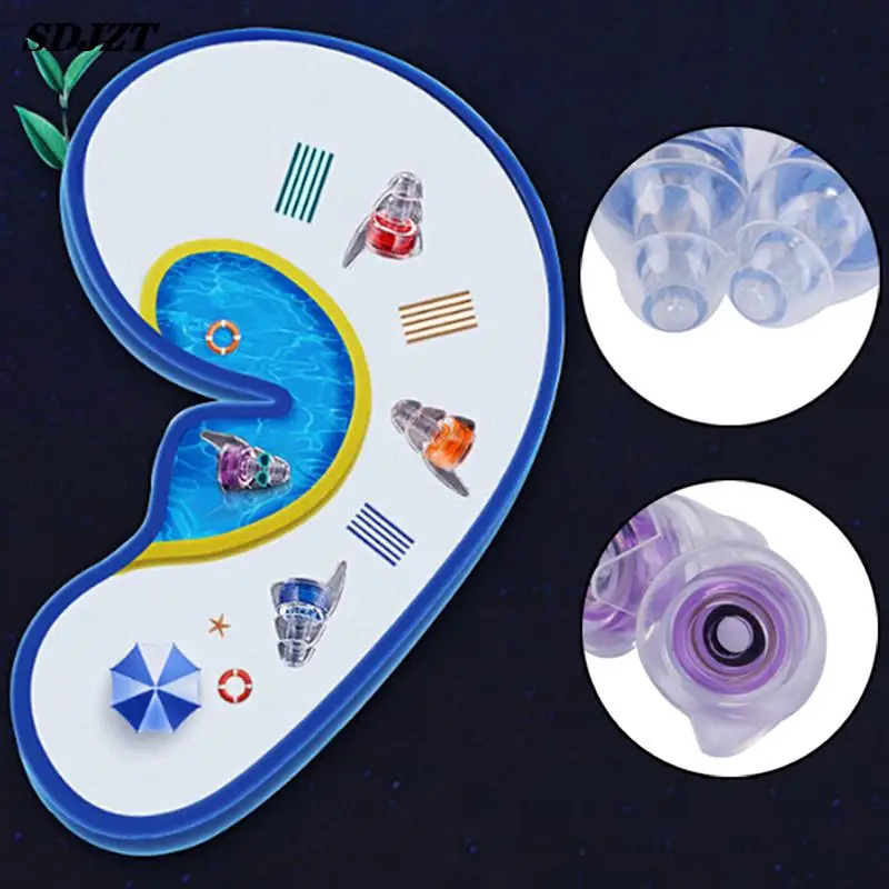 1pair Soft silicone noise cancelling ear plugs for sleeping concert hearsafe earplugs,Hearing Protections Ear Protector