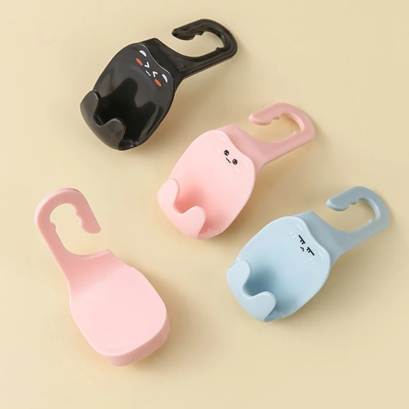 

2pcs Car Cartoon Hooks Seat Back Hanging Mount Car Handbag Storage Interior Organizer Car Rear Seats Hook Holder Clip Hanger