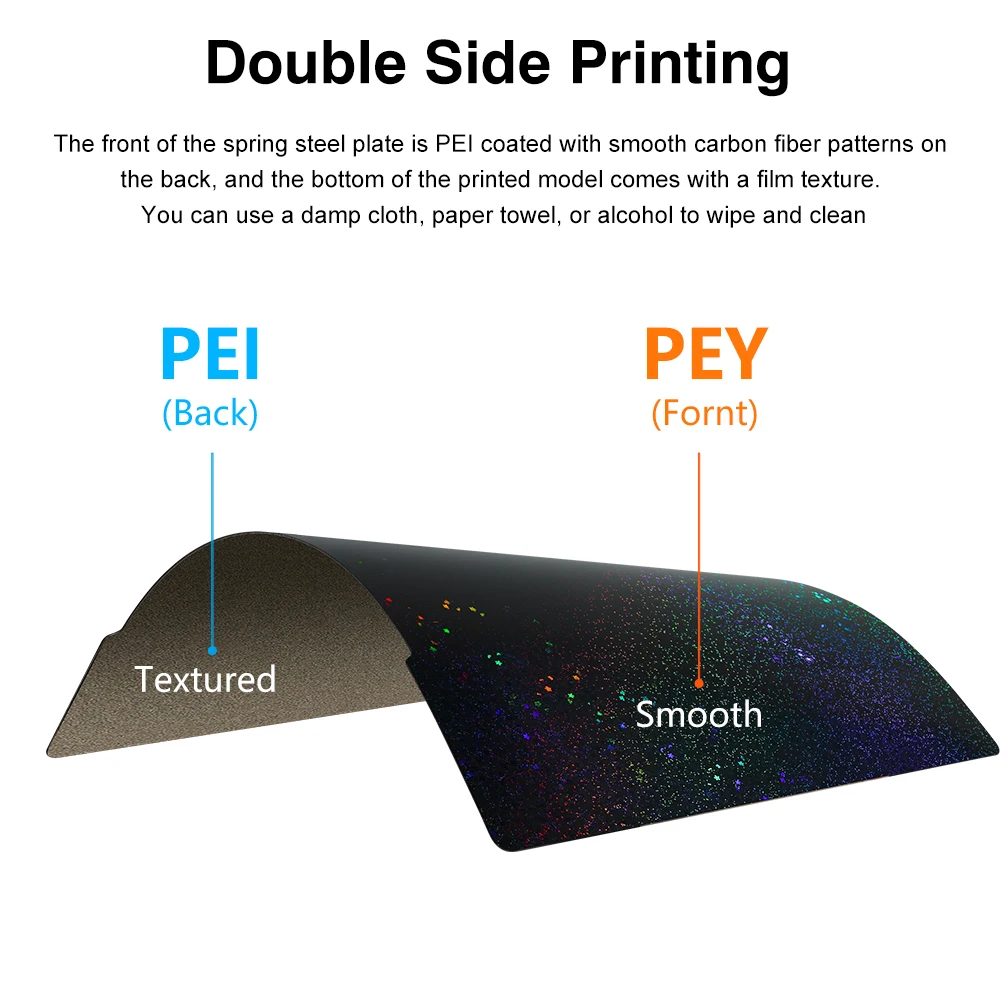 MK3S PEI 시트 241x253.8 양면 PET PEI 용수철 스틸 시트, Mk52 Pei 마그네틱 빌드 플레이트, Prusa i3 MK2.5S Mk3 MK3S 용