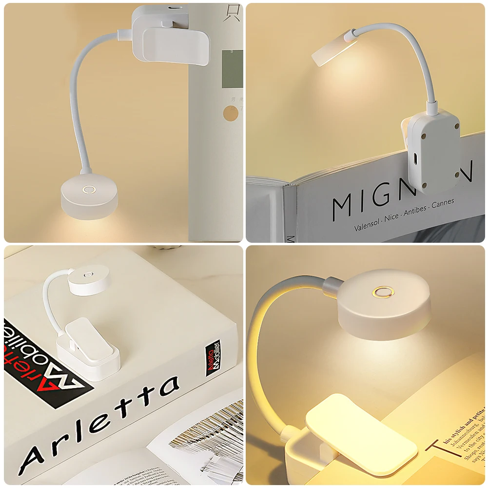 Eye Protection LED Book Light Clip-On Desk Lights Flexible Reading Lamp Adjustable Battery Powered for Bedroom Studying led light desk lamp book light led desk lamp