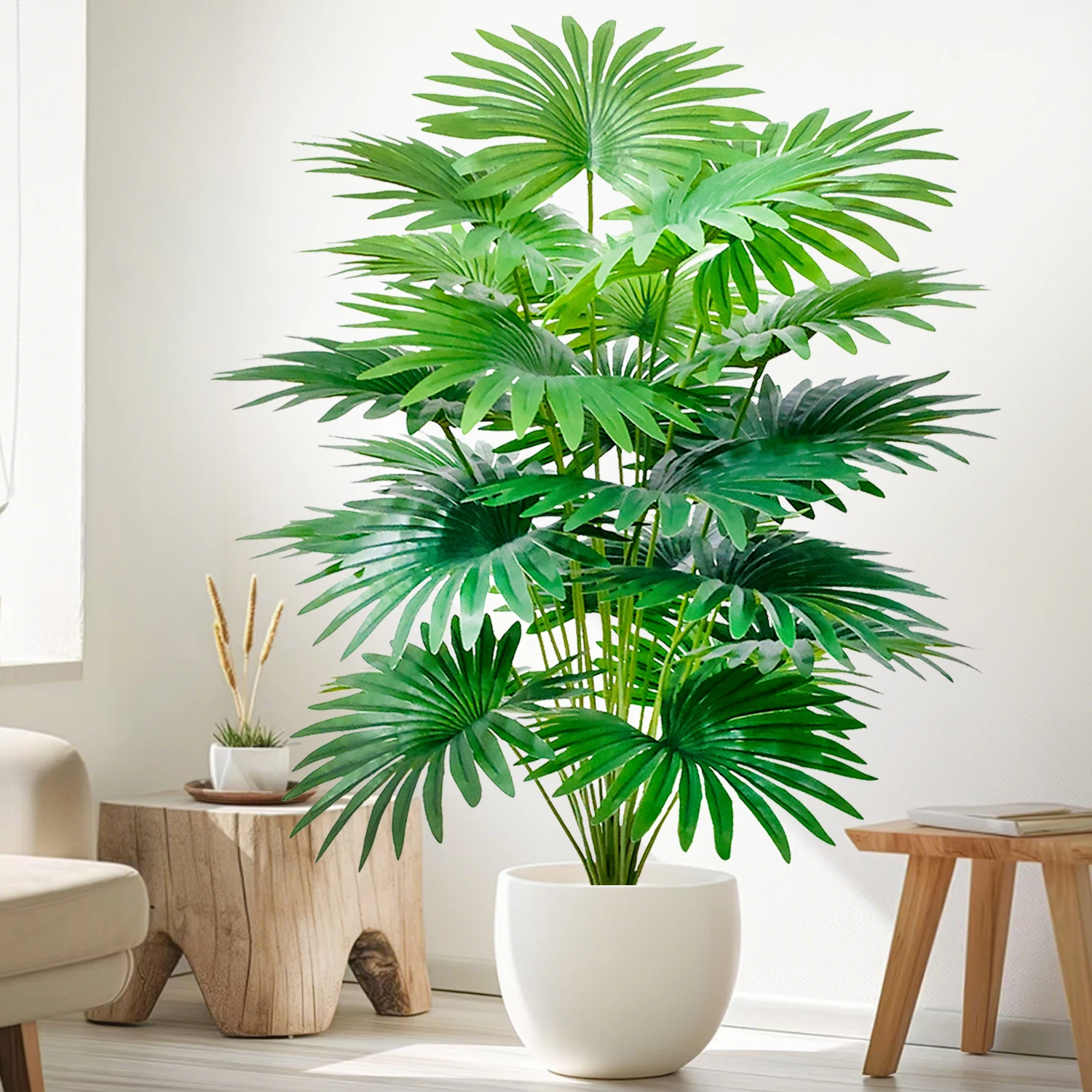60-105cm/41.33in Artificial plants large fake fan-leaf sunflower tree ...