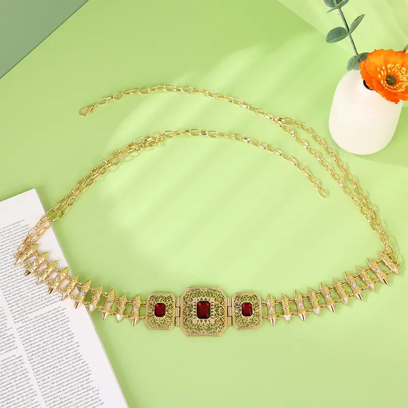Moroccan Caftan Belt For Women Wedding Dress Gold Color Belly Chain Jewelry Arab Robe Bijoux Bridal Gift Lenght Adjustable - Image 9