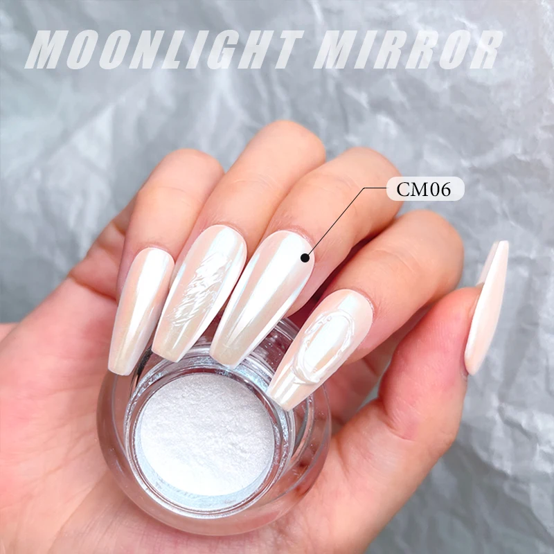 HNDO 9 Color Aurora Moonlight Nail Powder Chameleon Glitter Pigment Dust Mirror Effect for Profession Manicure Nail Art Design