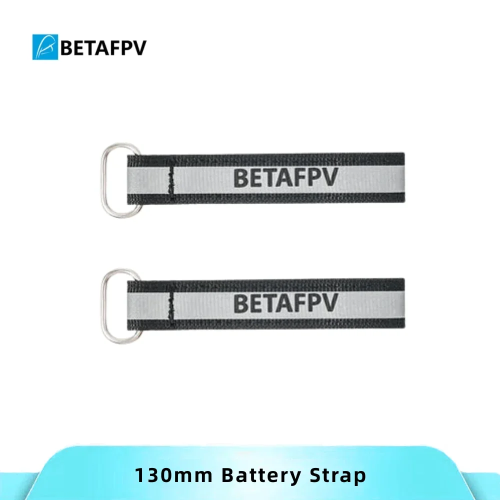 Deux sangles BETAFPV Pavo Series 130mm posées à plat, idéales pour sécuriser la batterie de votre drone FPV.