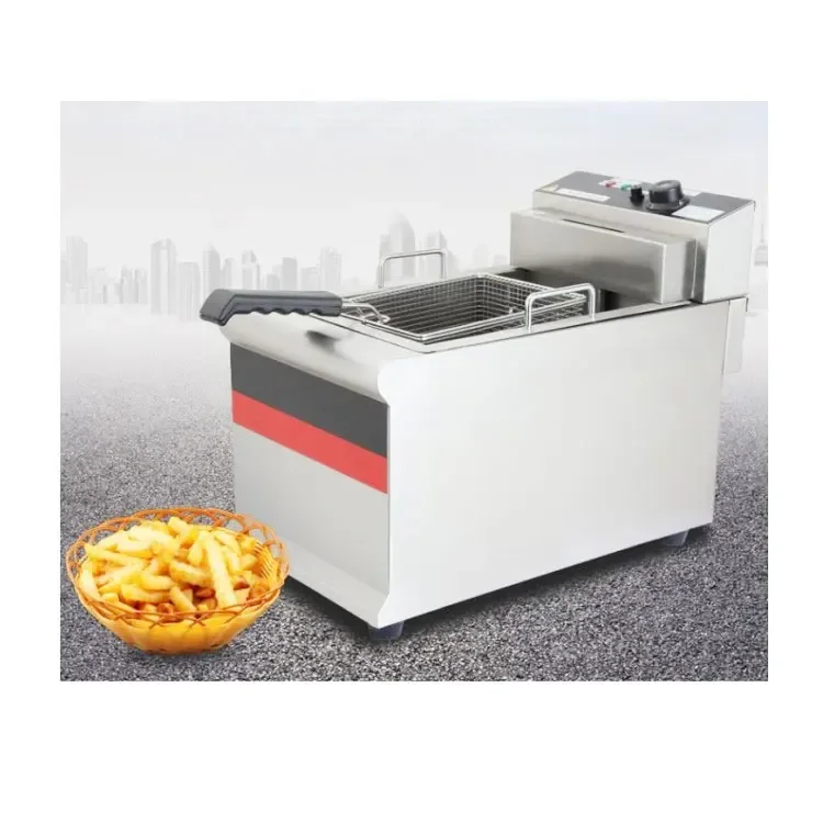 

Desktop Double Tank Fryer House hold Square Deep Fryer Equipment French Fries Making Machine