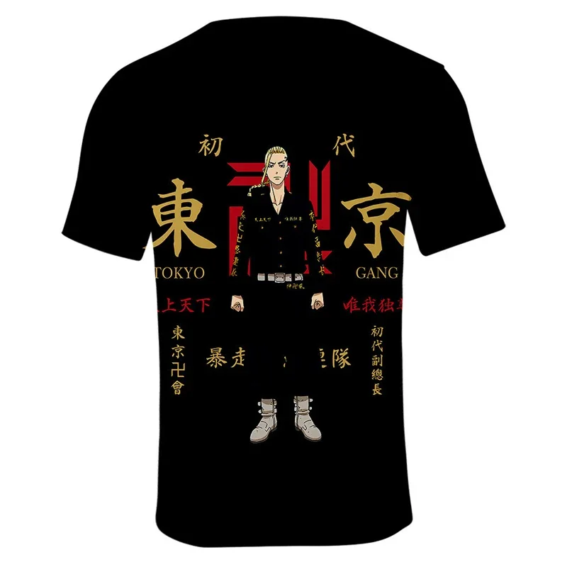 

2024 Summer Hot Tokyo Avengers 3D Printed Men's Short Sleeve Fashion Casual Plus Size Loose Comfortable Breathable Top