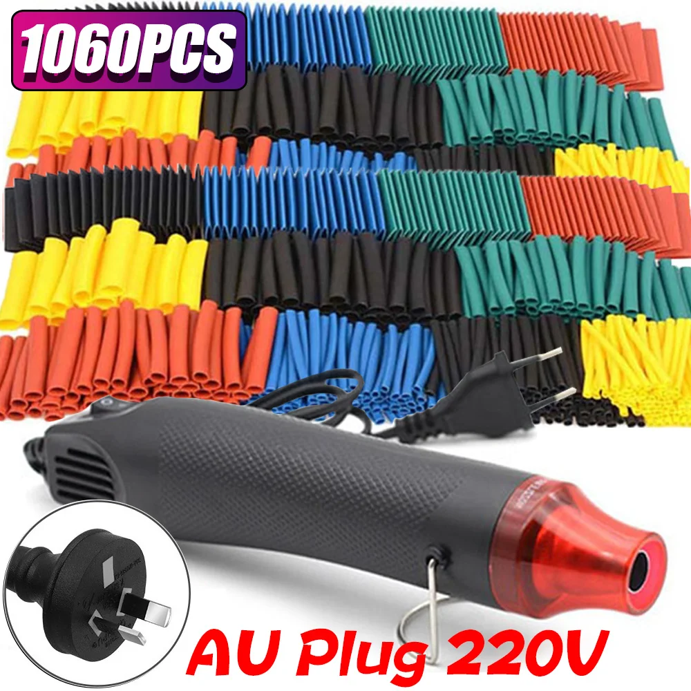 Comprehensive Heat Shrink Tubing Kit with Hot Air Gun - Versatile Cable Repair and Protection Solution (Variety of Sizes)