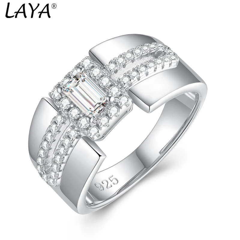 

LAYA D Color VVS1 Moissanite Ring 0.3ct Round Moissanite Diamond Solitaire Engagement 925 Sterling Silver Rings For Women 2023