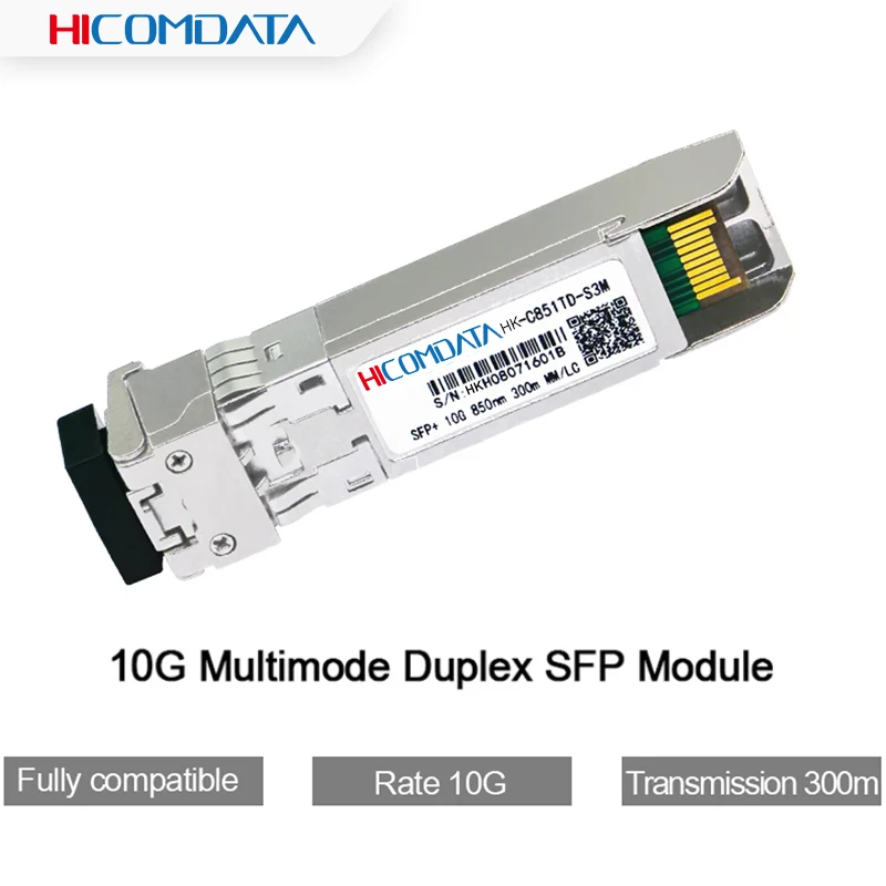 10G SFP+ Duplex LC SFP Multi-Mode Fiber Optic Transceiver 850nm 300m SFP SR with Cisco/Mikrotik/Huawei Switch Full Compatible ft qsfp sr bd трансивер 40g qsfp wdm bidi lc duplex mmf 300m 850nm laser прошивка cisco oem