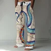 Summer Stylish And Comfortable Everyday Beach Pants Octopus Pattern 3D Printed Casual Plus Size Men's Casual Pants 6