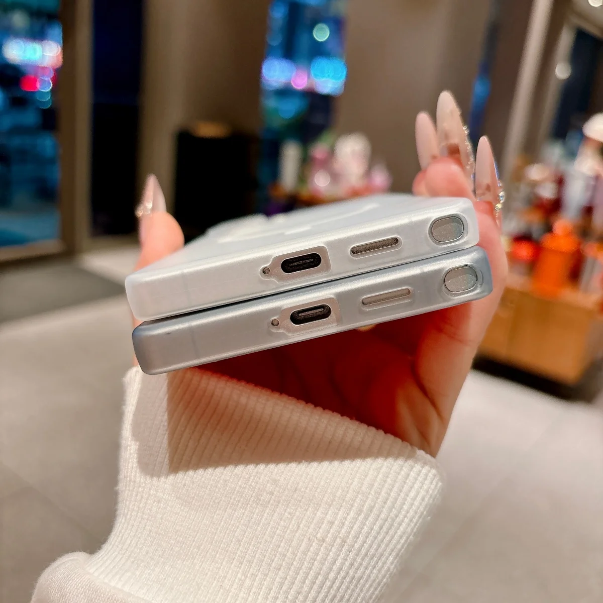 Slim Soft TPU Frosted Translucent Phone Case with Magnetic Charging Compatibility