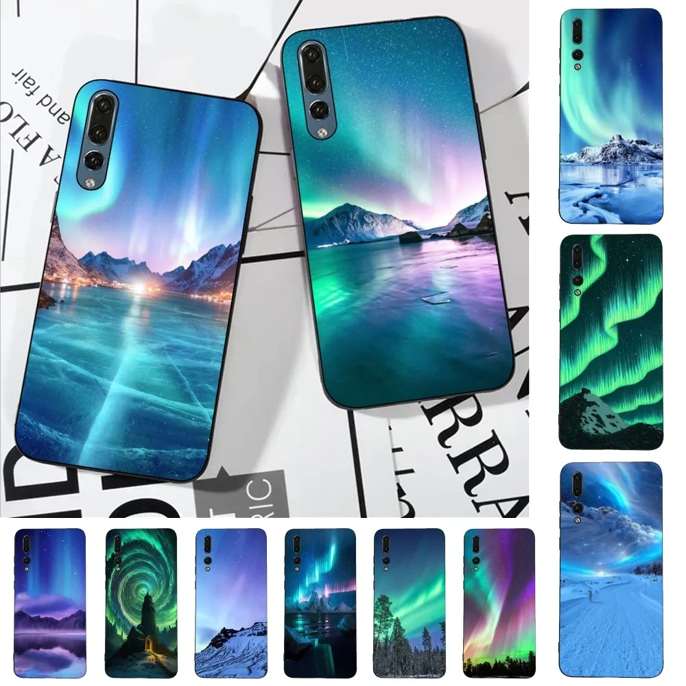 Custodia Per Telefono Arctic Polar Lights Per Huawei P 8 9 10 20 30 40 50 Pro Lite Psmart Honor 10 Lite 70 Mate 20Lite