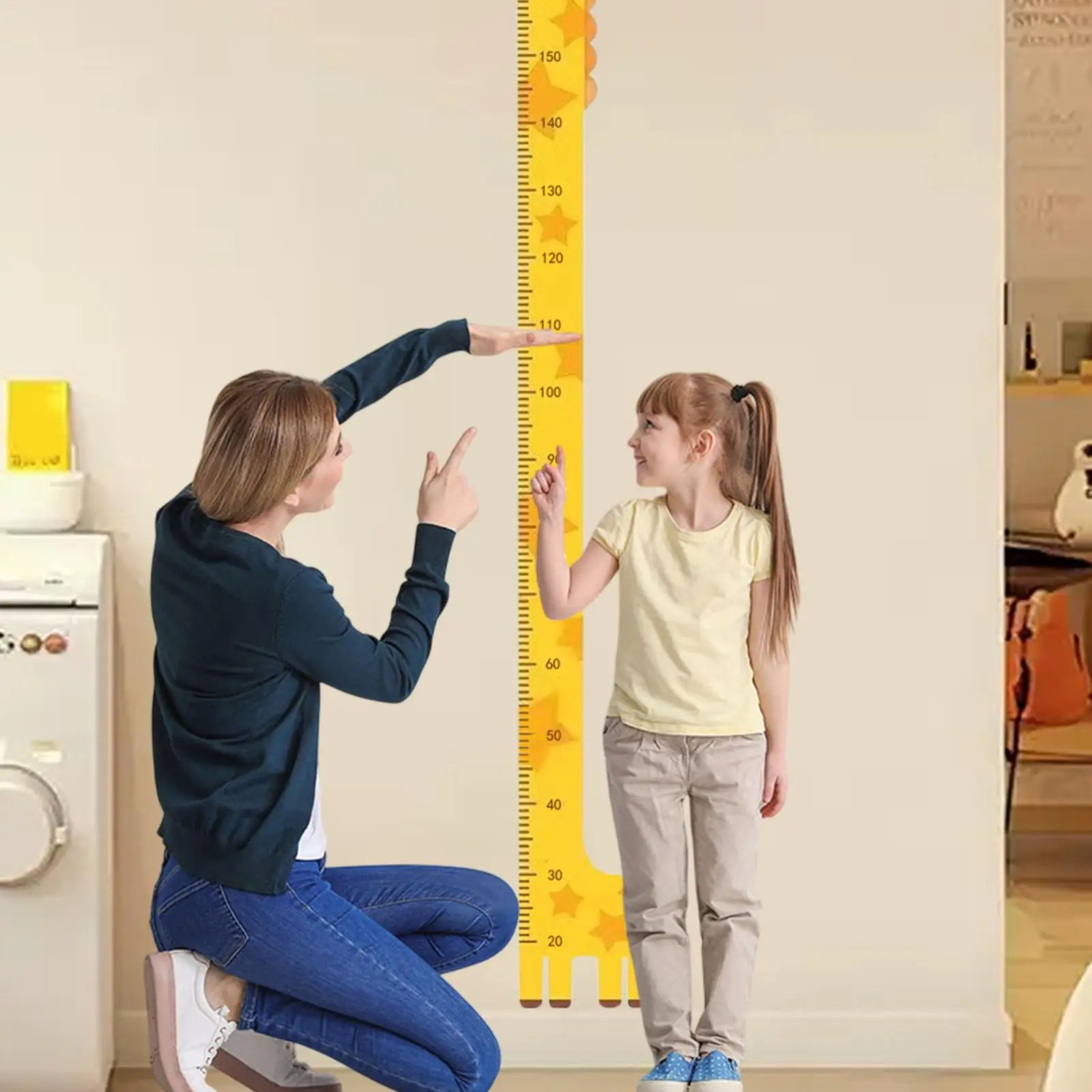 Wooden Wall-Mounted Animal-Themed Growth Chart